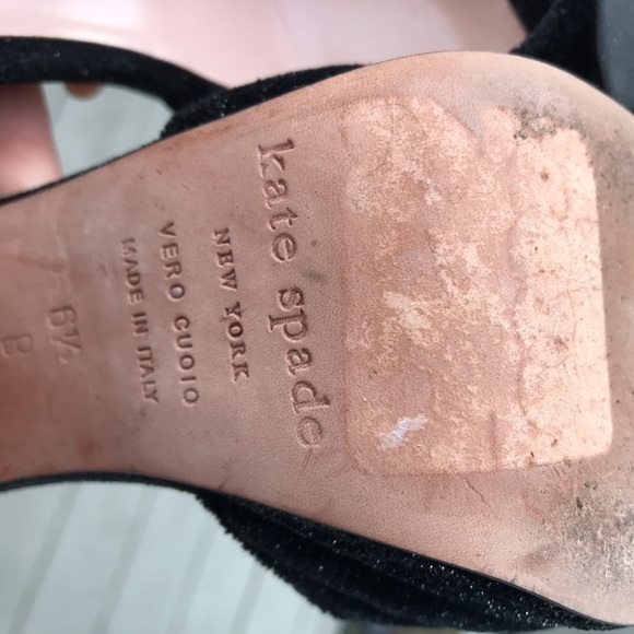 Kate Spade NY Briana Sparkle Velvet Block Slingback Platform Heels Size 6.5 - Picture 16 of 16